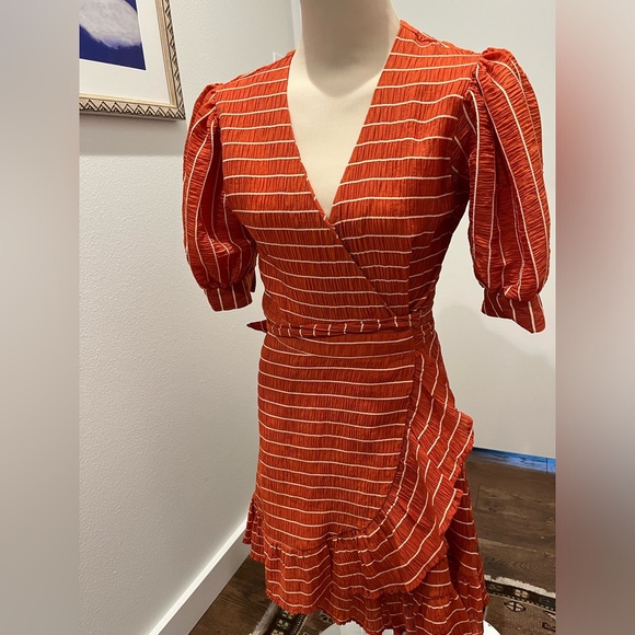 Scotch & Soda Pin Striped Crinkle Fabric Dress - Picture 7 of 11